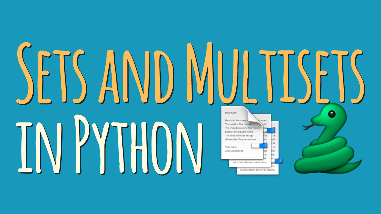 Sets and Multisets in Python